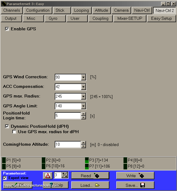 8 Mikrokopter settings