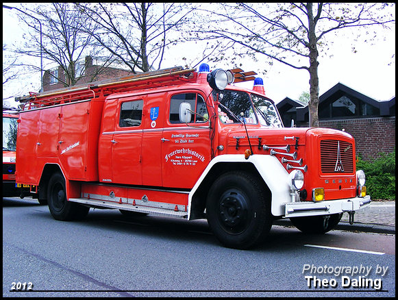 Magirus - Ex Vrijwillige Brandweer Leer (D)  LER   Brandweer show Assen 30-4-2012