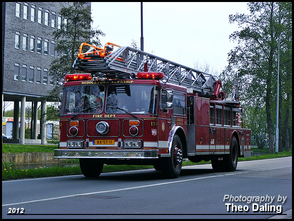 Middlestown Township Fire Dept  Seagrave Ladderwag Brandweer show Assen 30-4-2012
