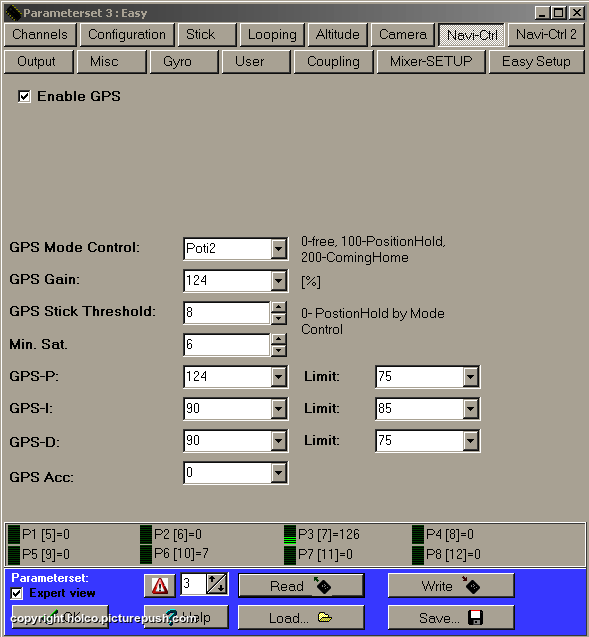 Navi-Ctrl (2) Mikrokopter settings