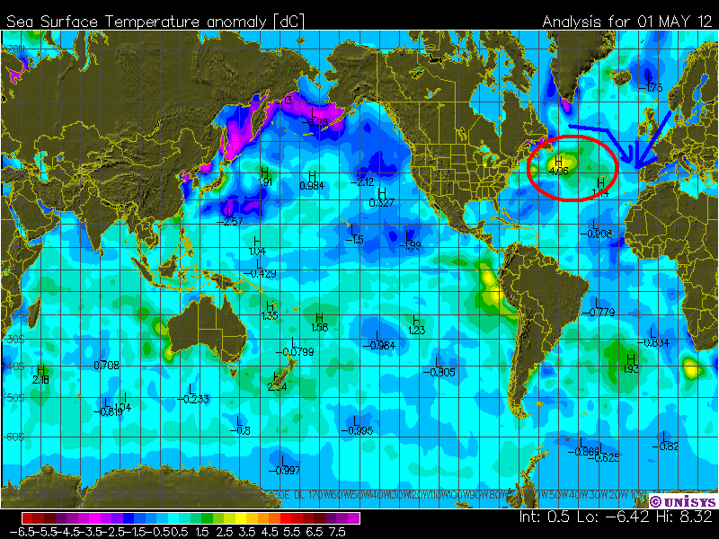 sst anom primo maggio - 
