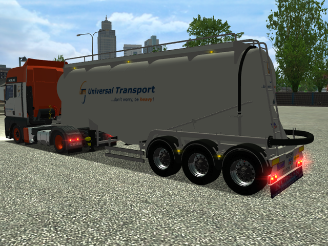 ets Man TGS + Cement trailer Universal Transporte  ETS COMBO'S