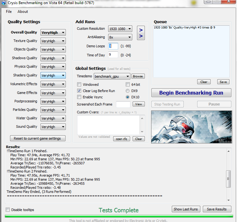 Crysis Benchmark - 