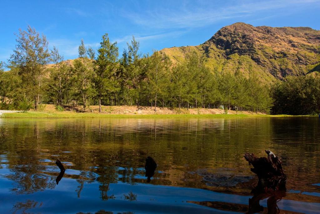 Anawangin seaside lake and mountain view - 