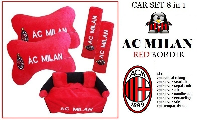 .ac milan red bordir - 