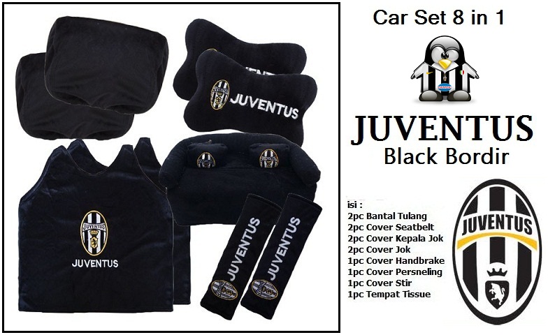 .juventus black bordir - 