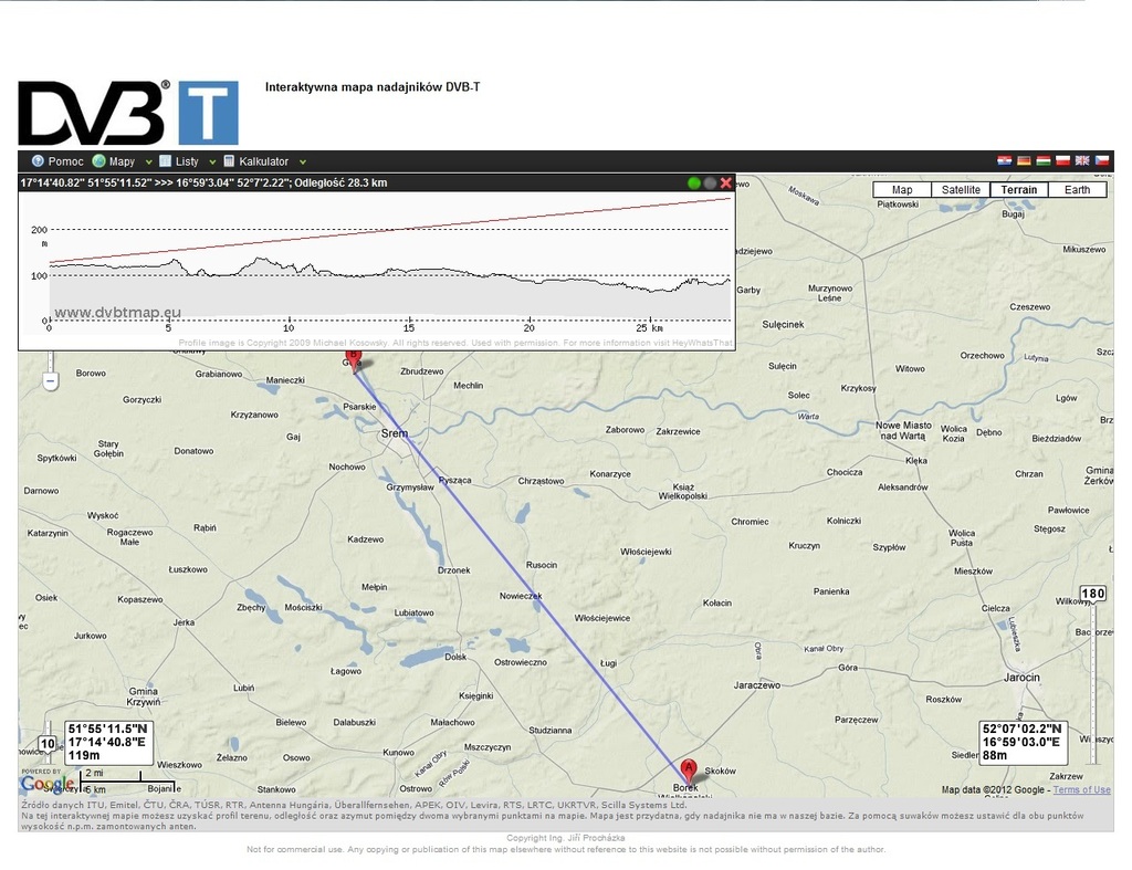 DVB-T Mapa - 
