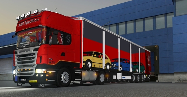 gts Krone Trailer beladen met Volkswagen Golf1 ver GTS TRAILERS