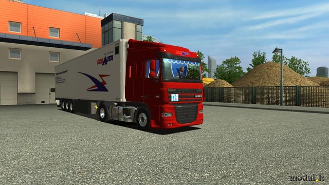 ets DAF XF105 + LAMBERET SR2 ROKAUTA (schoon)W,A,S ETS DIVERSEN