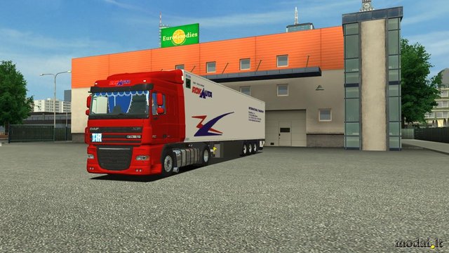 ets DAF XF105 + LAMBERET SR2 ROKAUTA (schoon)W,A,S ETS DIVERSEN