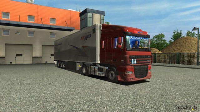 ets DAF XF105 + LAMBERET SR2 ROKAUTA(vuil) by W,A, ETS DIVERSEN