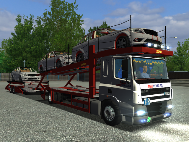 ets AUTOVERSLAS Daf CF autotransporter + tandem by ETS COMBO'S