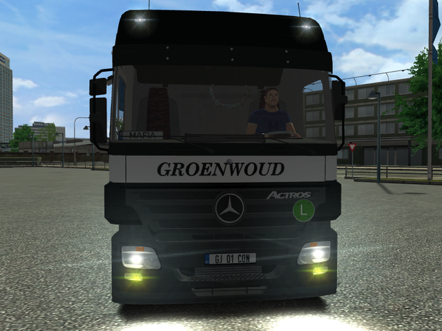 ets Mercedes Actros + trailer + interieur GROENWOU ETS COMBO'S