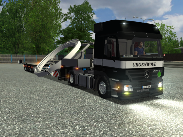 ets Mercedes Actros + trailer + interieur GROENWOU ETS COMBO'S