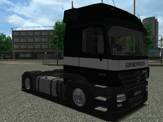 ets Mercedes Actros + trailer + interieur GROENWOU ETS COMBO'S