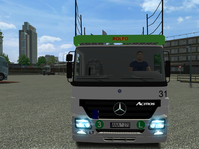 ets Mercedes Actros MP2 autotransporter + tandem H ETS COMBO'S