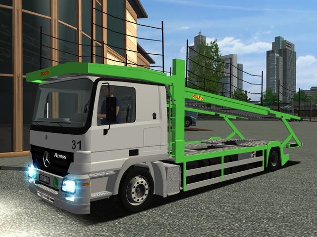 ets Mercedes Actros MP2 autotransporter + tandem H ETS COMBO'S