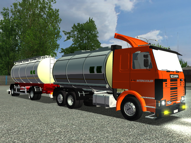 ets Scania 142H BDF + aanhanger tanktransport by M ETS COMBO'S