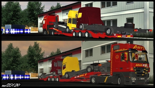 gts Mercedes Actros Mp3 + trailer AtegoTrans by Ro GTS COMBO'S