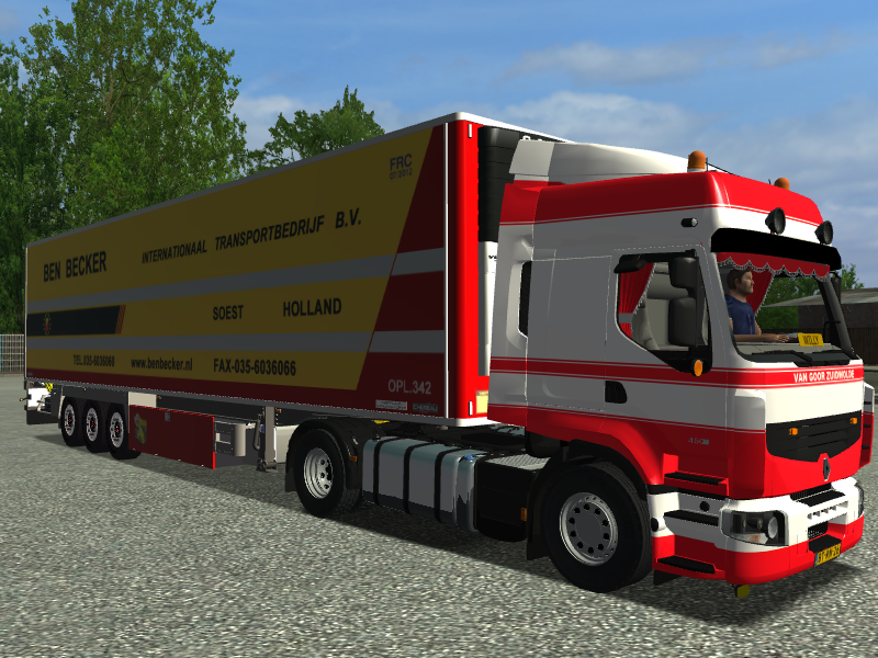 ets Renault Premium DXI450 + Ben Beckers trailer v - ETS COMBO'S