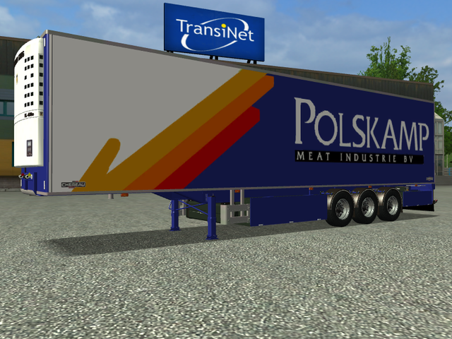 ets Chereau trailer POLSKAMP skin by coen222 verv  ETS TRAILERS