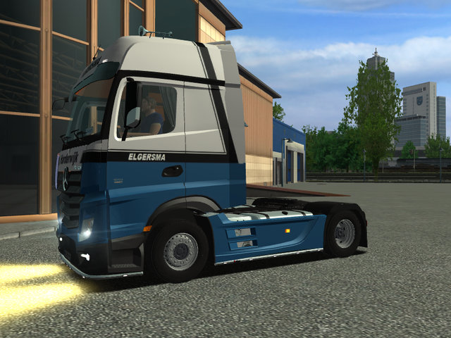 ets Mercedes Actros MP4 + trailer (kooiaap) Elgers ETS COMBO'S