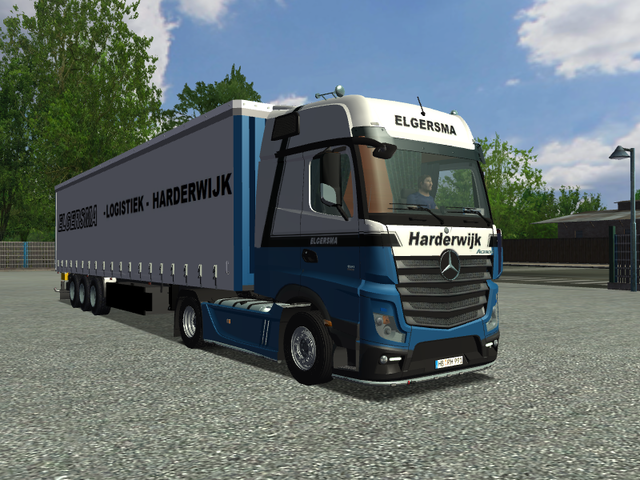 ets Mercedes Actros MP4 + trailer (kooiaap) Elgers ETS COMBO'S