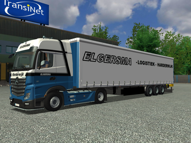 ets Mercedes Actros MP4 + trailer (kooiaap) Elgers ETS COMBO'S