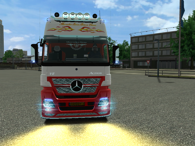 ets Mercedes Actros 1860 XC Flame skin by Freddy J ETS TRUCK'S