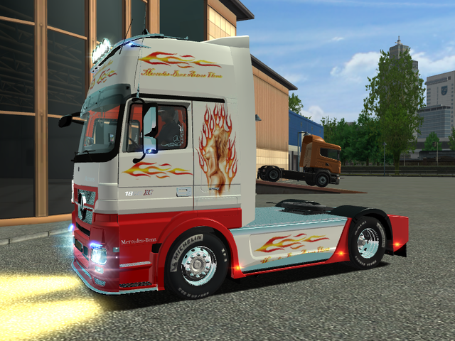 ets Mercedes Actros 1860 XC Flame skin by Freddy J ETS TRUCK'S