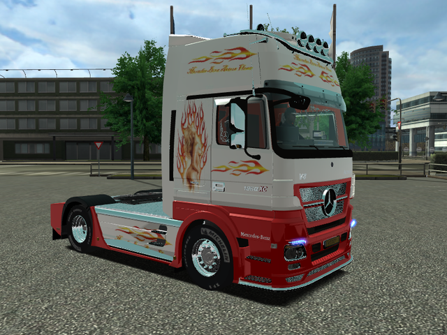 ets Mercedes Actros 1860 XC Flame skin by Freddy J ETS TRUCK'S