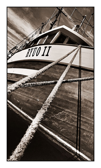 Comox Docks 3 2012 Black & White and Sepia