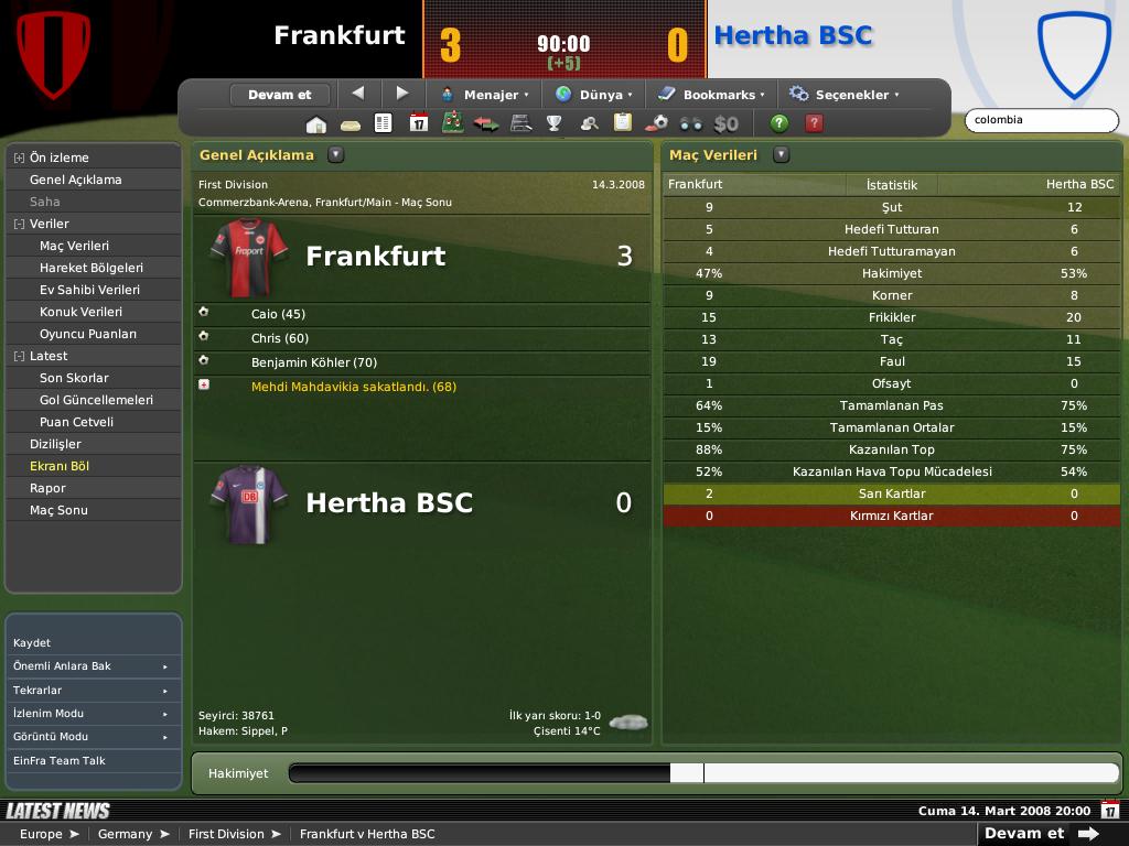 ilkmaÃ§-franfÃ¼rt-herta - 