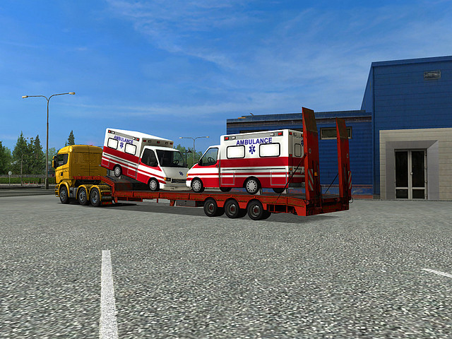 gts Trailer met 2 Ambulance's by Venga Max verv pa GTS TRAILERS