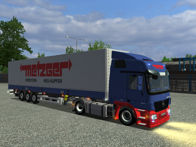 ets Mercedes Actros + trailer METZGER by Nivek ver ETS COMBO'S