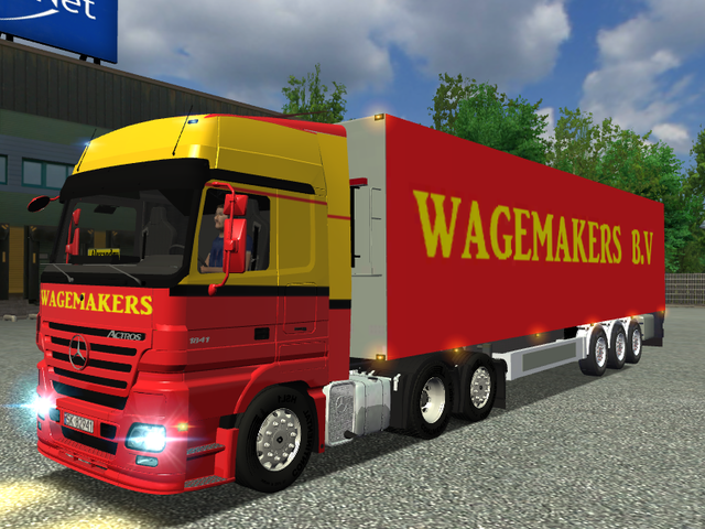 ets Mercedes Actros 6x2 + trailer Wagemakers verv  ETS COMBO'S