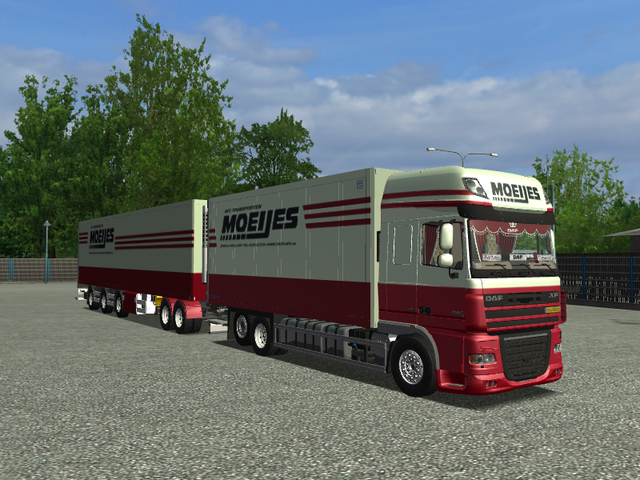 ets Daf XF 105 Moeijes + trailer verv sc A reefer  ETS COMBO'S