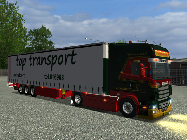 ets Scania R730 + trailer TopTransport Emmeloord b ETS COMBO'S