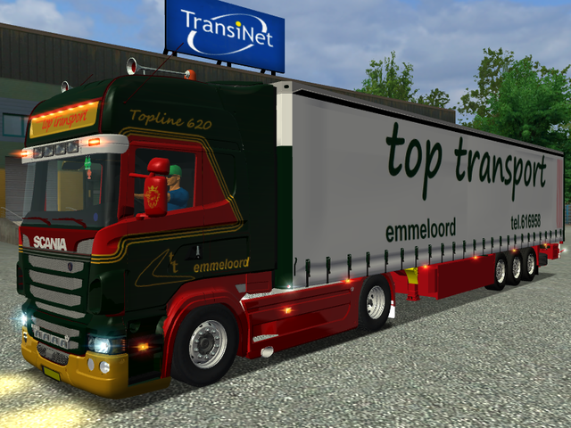 ets Scania R730 + trailer TopTransport Emmeloord b ETS COMBO'S