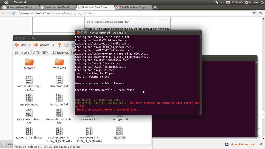 openkore error 113 ubuntu1204 - 