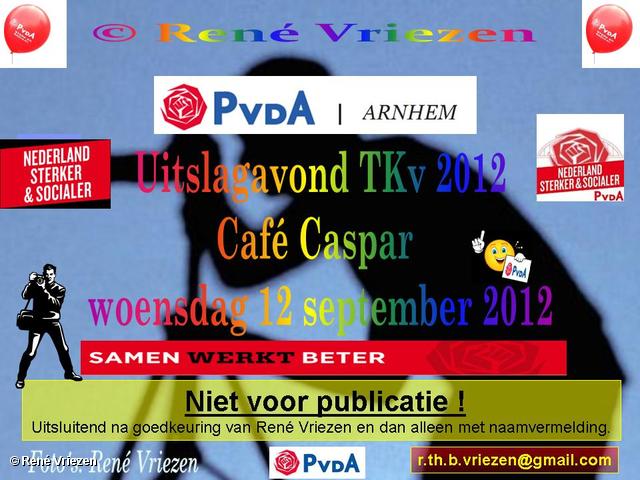 R.Th.B.Vriezen 2012 09 12 0000 PvdA Arnhem Uitslagavond TK verkiezingen Café Caspar woensdag 12 september 2012