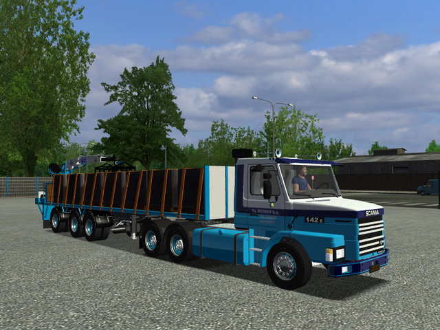 ets Scania 142E 6x4 + trailer stenen REDDER Stapho Redder Transport Staphorst
